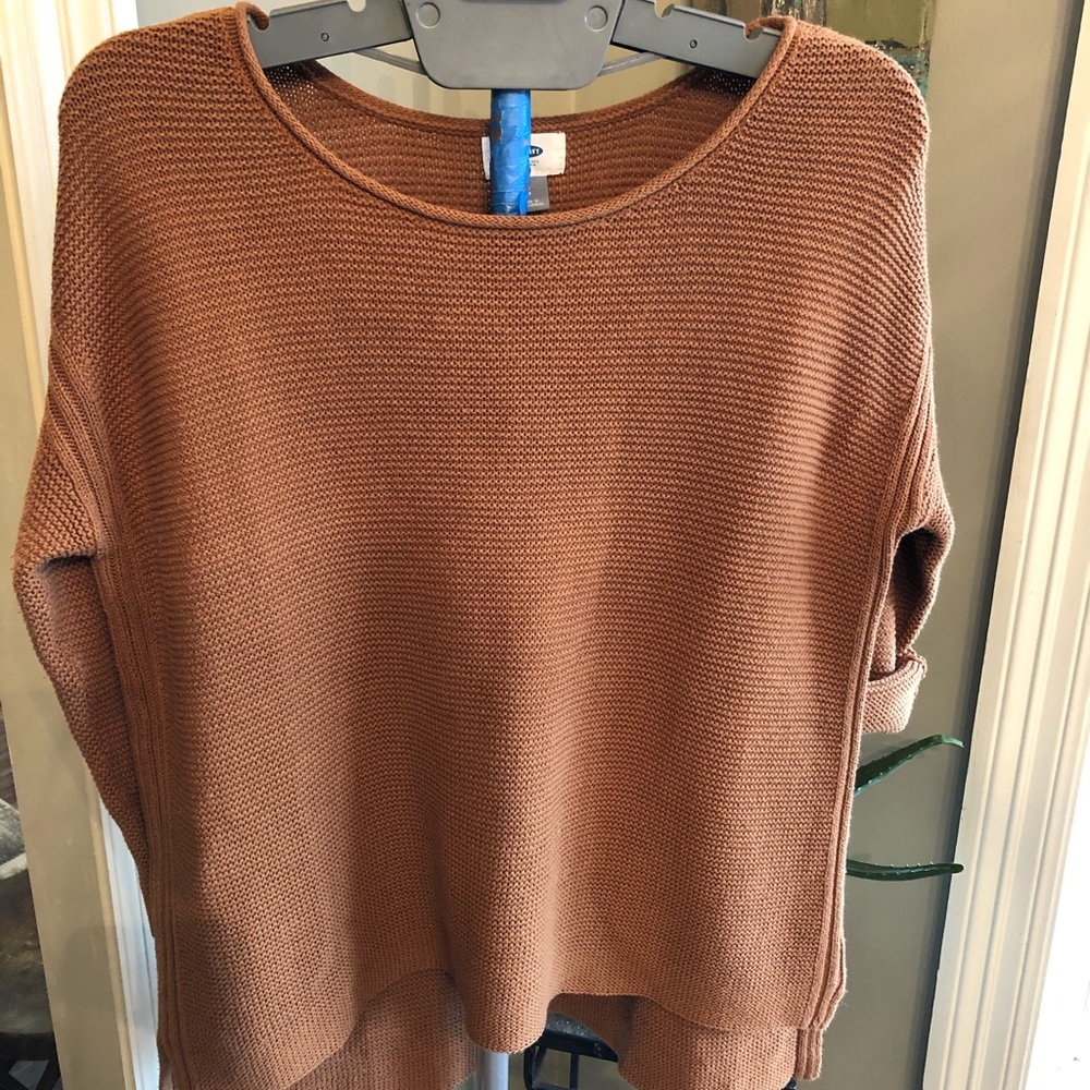 Old Navy orange high low sweater